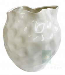 Керамическая ваза SHISHI Органик кремовая 30,5 см