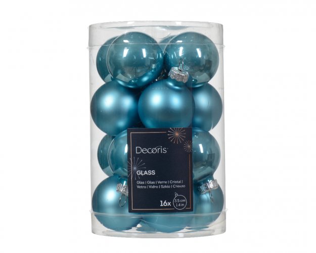 Набор елочных шаров DECORIS 3.5 см 16 шт sugar blue