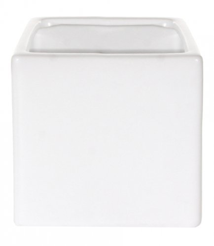 Кашпо керамическое куб SHISHI 10см белое