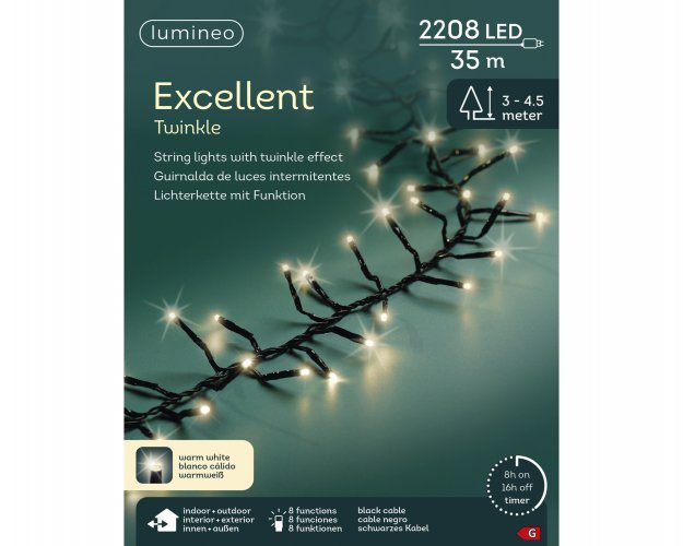 Гирлянда светодиодная EXCELLENT LUMINEO 35м теплый белый