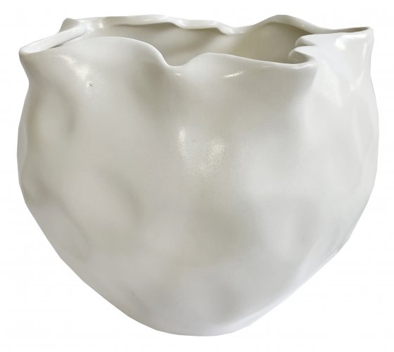 Керамическая ваза SHISHI Органик кремовая 22 см