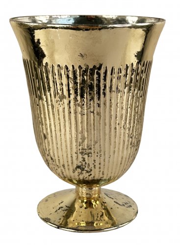 Стеклянная урна античное золото SHISHI 17 см