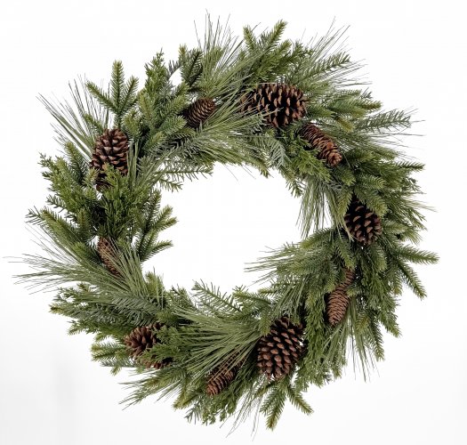 Венок еловый SHISHI с шишками 75см
