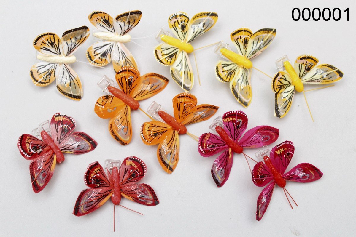 Бабочка декоративная пластиковая #10 оптом в Омске