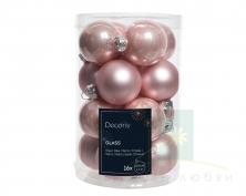 Набор елочных шаров DECORIS 3.5 см 16 шт blush pink