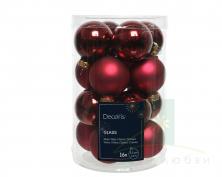 Набор елочных шаров DECORIS 3.5 см 16 шт oxblood