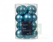 Набор елочных шаров DECORIS 3.5 см 16 шт sugar blue