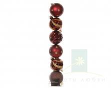 Набор елочных шаров DECORIS 15 см Oxblood 6 шт