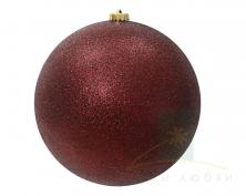 Ёлочный шар 25см металлик oxblood