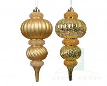 Елочное украшение Decoris 25см light gold