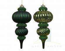 Елочное украшение Decoris 25см  pine green