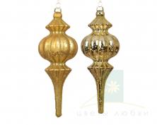 Елочное украшение Decoris 17см  light gold