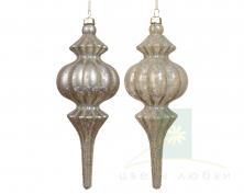 Елочное украшение Decoris 17см  pearl