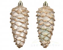 Набор елочных игрушек DECORIS Шишки 11.5 см Pearl 2 шт