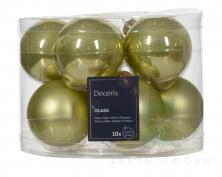 Елочный шар DECORIS 6 см 10 шт pistachio