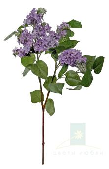 Искусственная ветка сирени SHISHI 63 см лавандовая