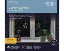 Гирлянда светодиодная LUMINEO Занавеска со звёздами 1.2м Классический тёплый