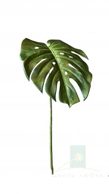 Искусственный лист Монстеры зеленый 70 см