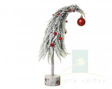 Ель заснеженная Альпийская с игрушками 45см