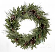 Венок еловый SHISHI с шишками 75см