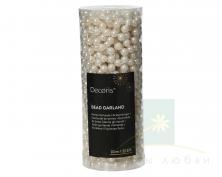 Гирлянда декоративная DECORIS Бусы 10м pearl