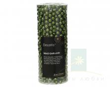 Гирлянда декоративная DECORIS Бусы 10м pine green
