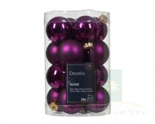 Набор елочных шаров DECORIS 3.5 см 16 шт violet