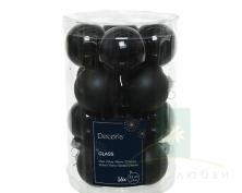 Набор елочных шаров DECORIS 3.5 см 16 шт черный