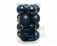 Набор елочных шаров DECORIS 3.5 см 16 шт night blue