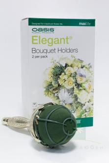 Портбукетница OASIS® ELEGANT® Bouquet Holder Metallic Leaf