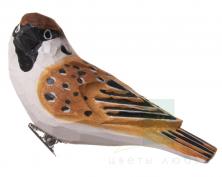 Елочная игрушка SHISHI Воробей 11см