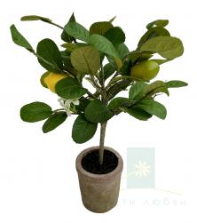 Искусственное лимонное дерево в кашпо 40 см